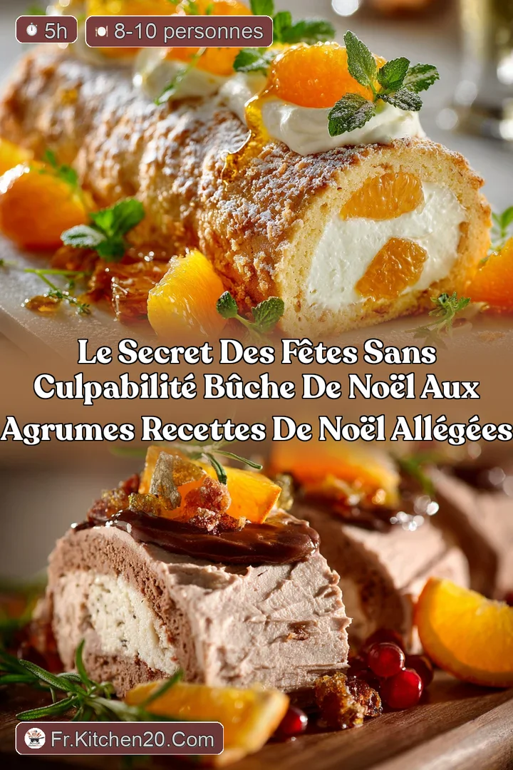 Le Secret des f&ecirc;tes sans culpabilit&eacute; B&ucirc;che de No&euml;l aux Agrumes Recettes de No&euml;l all&eacute;g&eacute;es