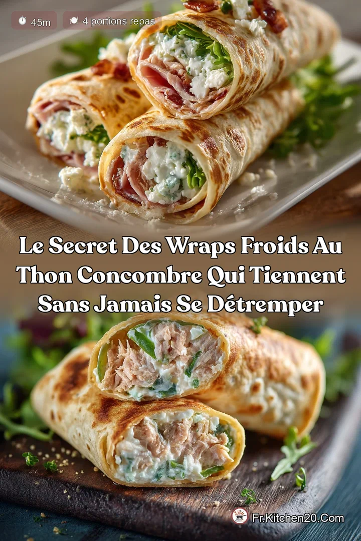 Le secret des Wraps Froids au Thon Concombre qui tiennent sans jamais se d&eacute;tremper