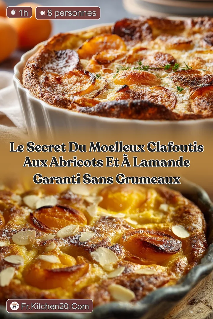 Le secret du moelleux Clafoutis aux Abricots et &agrave; lAmande garanti sans grumeaux