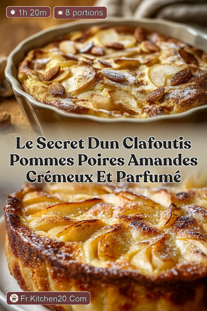 Le secret dun Clafoutis Pommes Poires Amandes cr&eacute;meux et parfum&eacute;