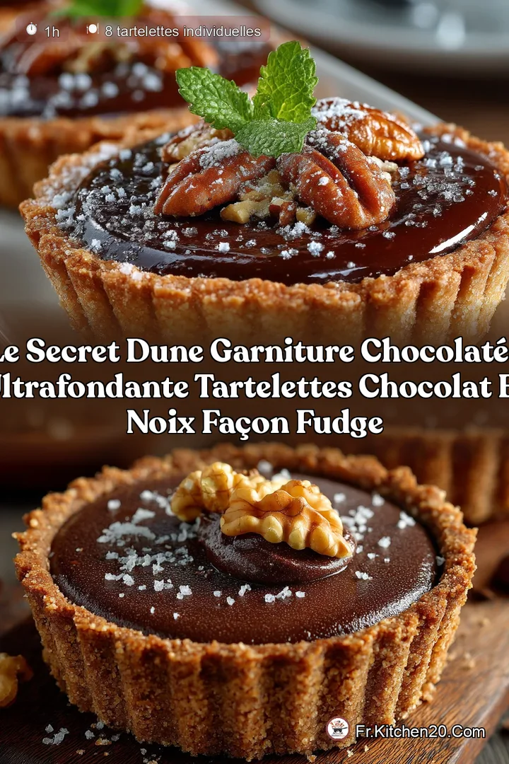 Le secret dune garniture chocolat&eacute;e ultrafondante Tartelettes Chocolat et Noix Fa&ccedil;on Fudge