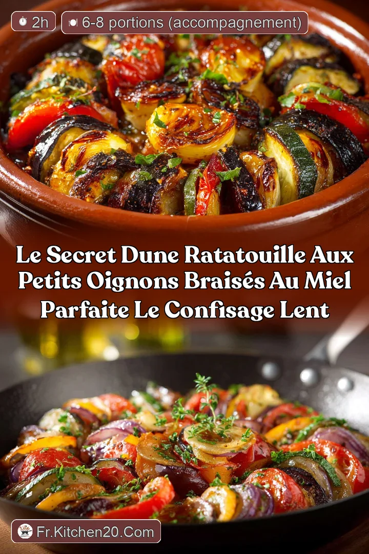 Le secret dune Ratatouille aux petits Oignons brais&eacute;s au Miel parfaite le confisage lent