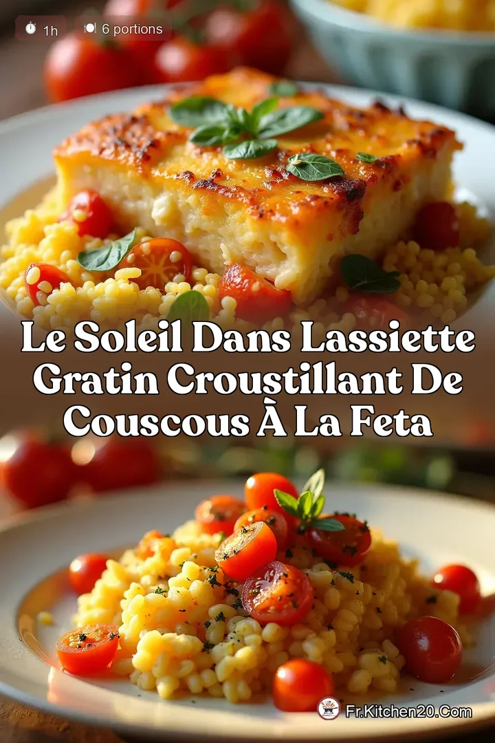 Le Soleil dans lAssiette Gratin Croustillant de Couscous &agrave; la Feta