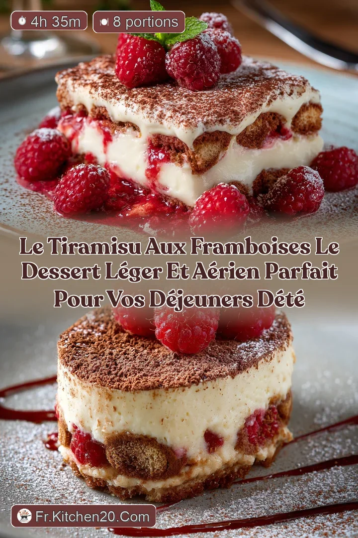 Le Tiramisu aux Framboises le dessert l&eacute;ger et a&eacute;rien parfait pour vos d&eacute;jeuners d&eacute;t&eacute;