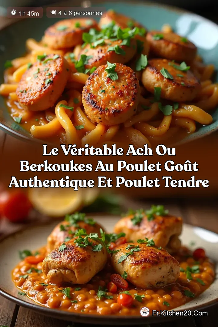 Le V&eacute;ritable Ach ou Berkoukes au Poulet Go&ucirc;t Authentique et Poulet Tendre