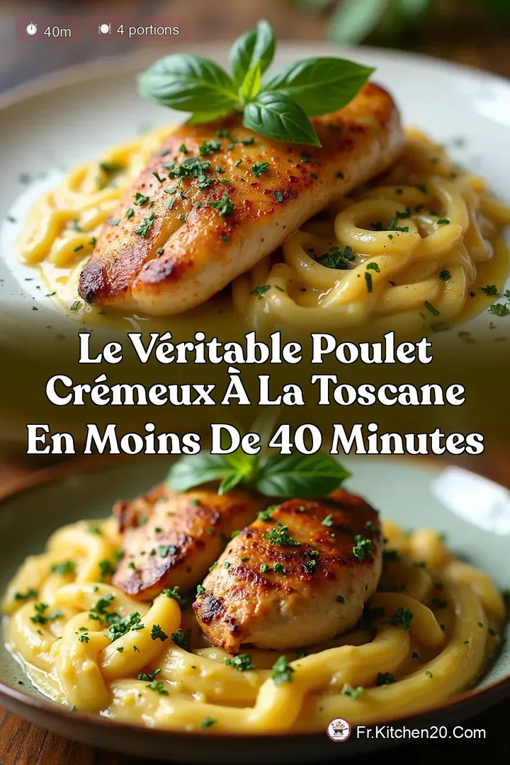 Le V&eacute;ritable Poulet Cr&eacute;meux &agrave; la Toscane en Moins de 40 Minutes
