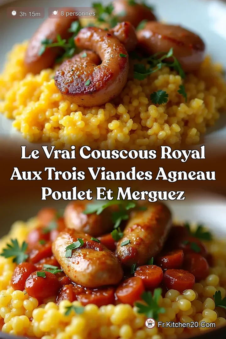 Le Vrai Couscous Royal aux Trois Viandes Agneau Poulet et Merguez