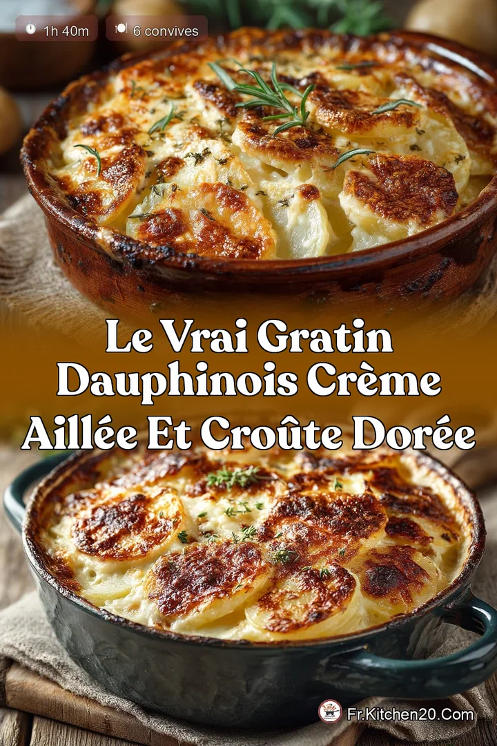 Le Vrai Gratin Dauphinois Cr&egrave;me Aill&eacute;e et Cro&ucirc;te Dor&eacute;e