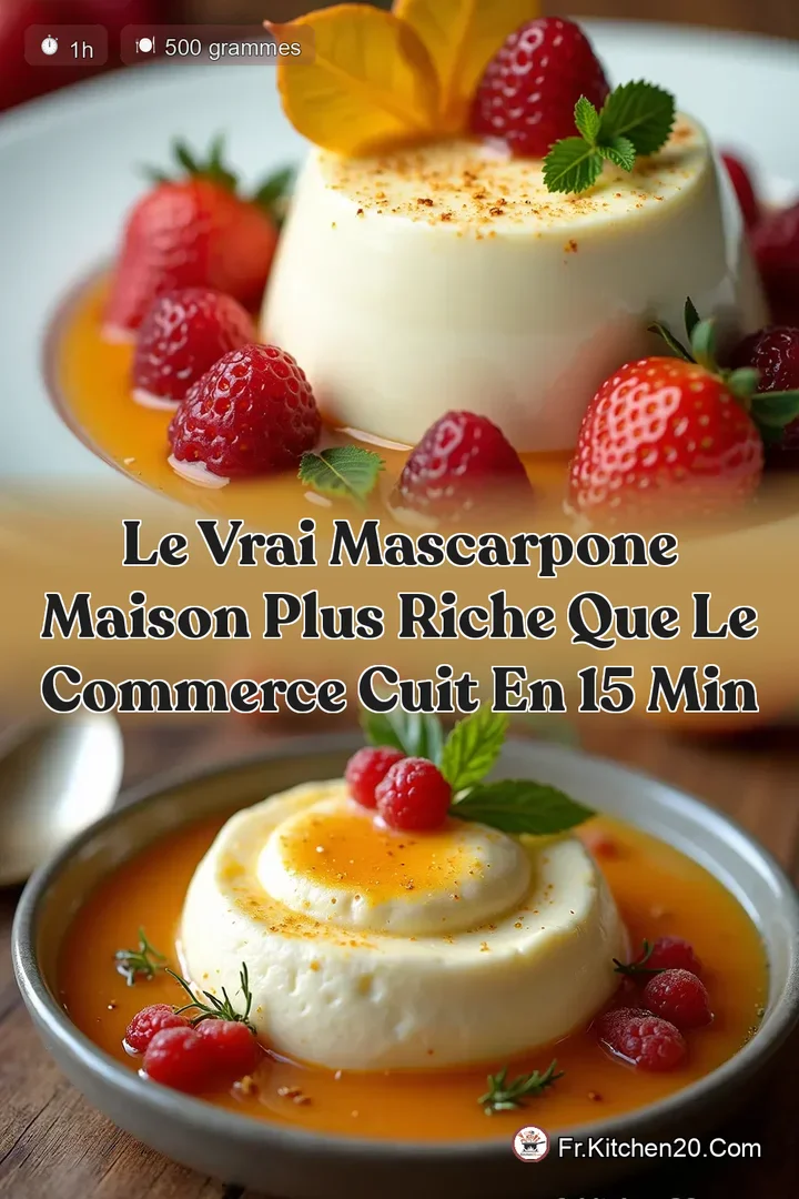 Le Vrai Mascarpone Maison Plus Riche que le Commerce Cuit en 15 Min
