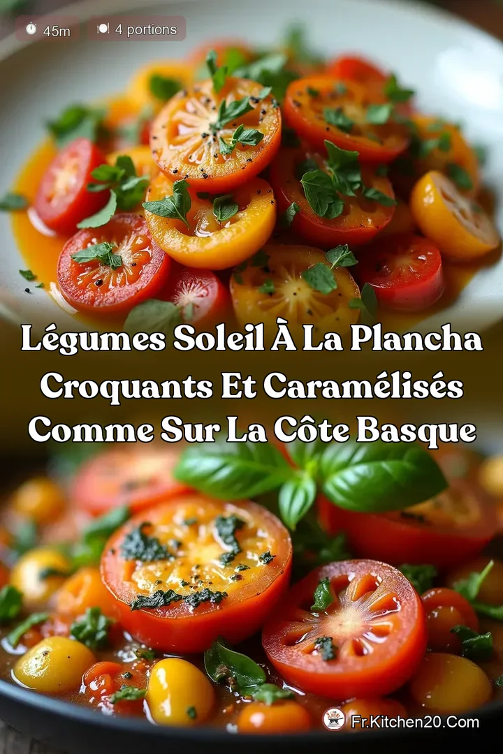 L&eacute;gumes Soleil &agrave; la Plancha Croquants et caram&eacute;lis&eacute;s comme sur la c&ocirc;te Basque