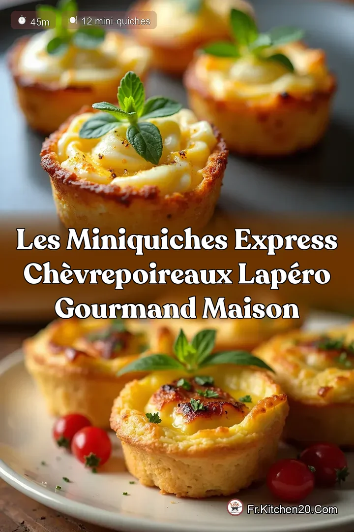 Les MiniQuiches Express Ch&egrave;vrePoireaux LAp&eacute;ro Gourmand Maison