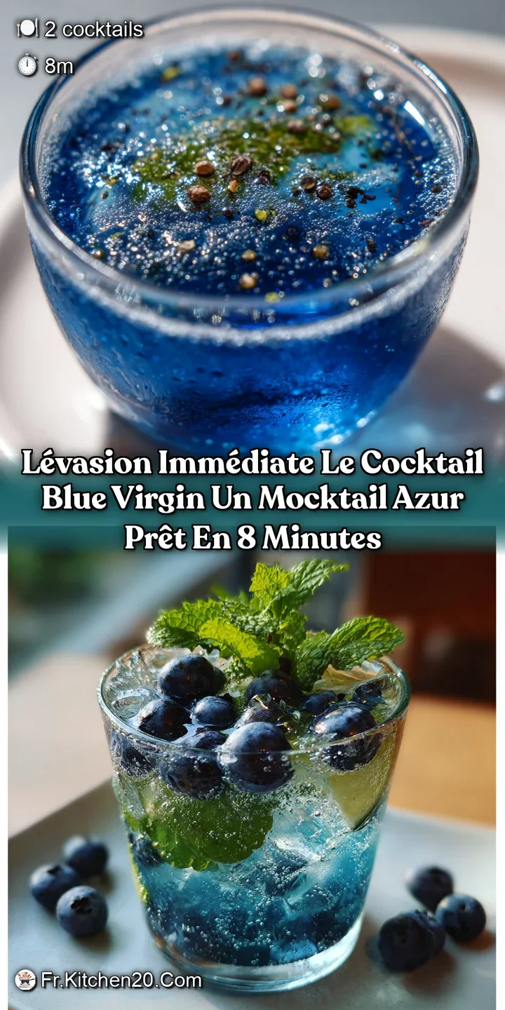L&eacute;vasion imm&eacute;diate Le Cocktail Blue Virgin un Mocktail azur pr&ecirc;t en 8 minutes
