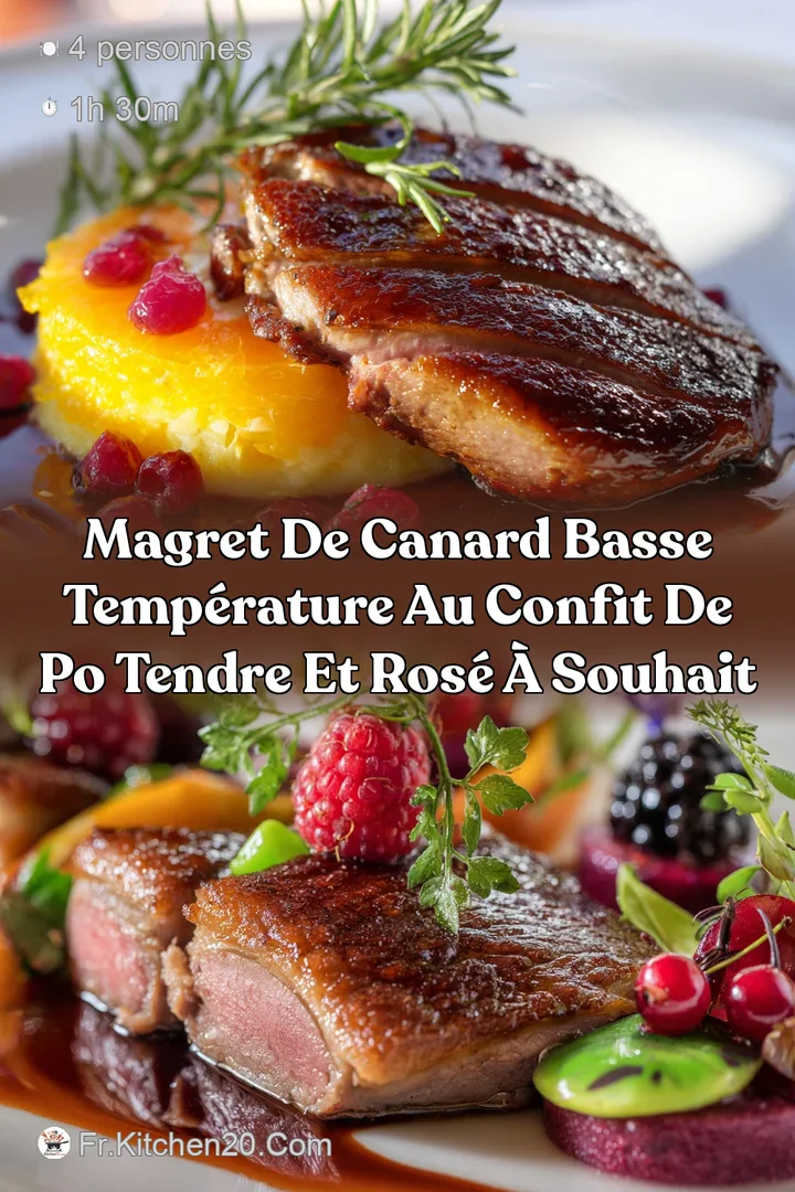 Magret de Canard Basse Temp&eacute;rature au Confit de Po Tendre et ros&eacute; &agrave; souhait
