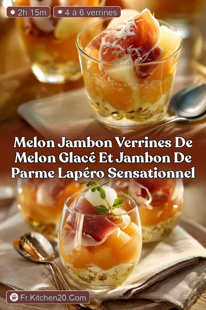 Melon Jambon Verrines de Melon Glac&eacute; et Jambon de Parme lap&eacute;ro sensationnel