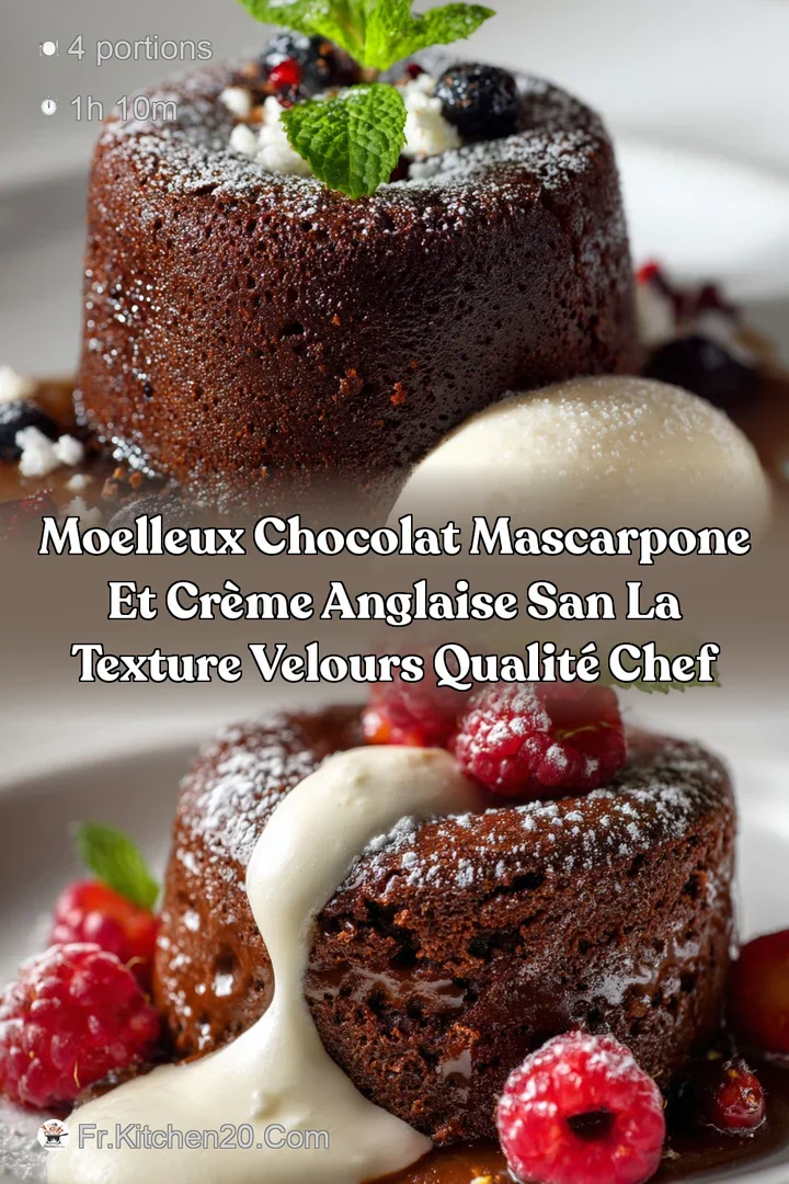 Moelleux Chocolat Mascarpone et cr&egrave;me anglaise san La texture velours qualit&eacute; chef
