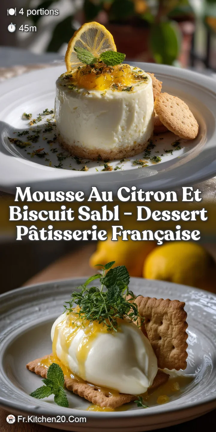 Mousse Au Citron Et Biscuit Sabl - Dessert P&acirc;tisserie Fran&ccedil;aise