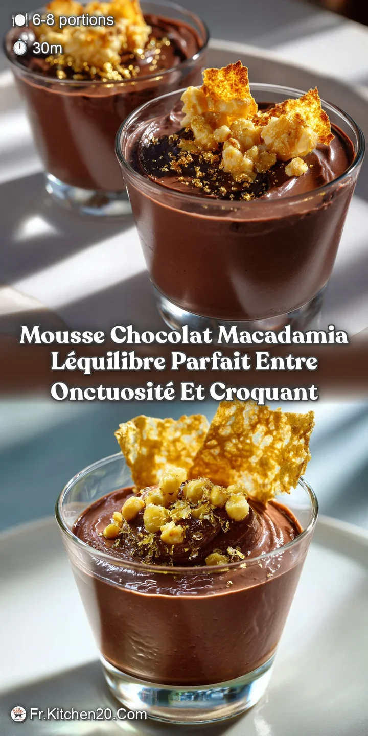Mousse Chocolat Macadamia L&eacute;quilibre parfait entre onctuosit&eacute; et croquant