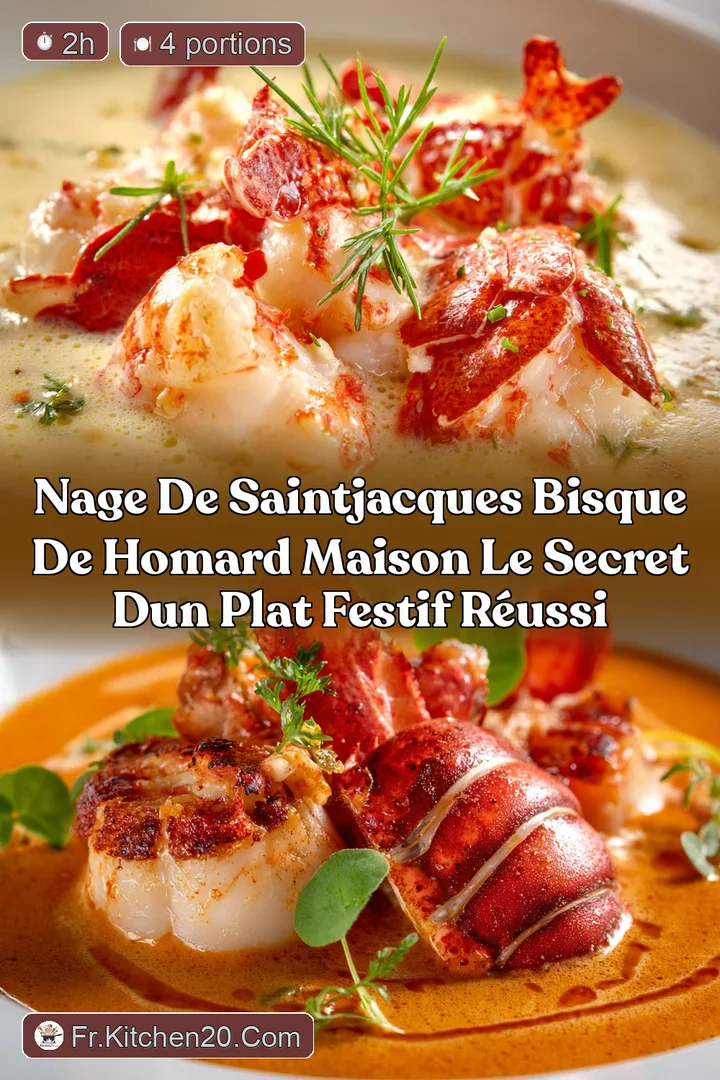 Nage de SaintJacques Bisque de Homard Maison Le secret dun plat festif r&eacute;ussi