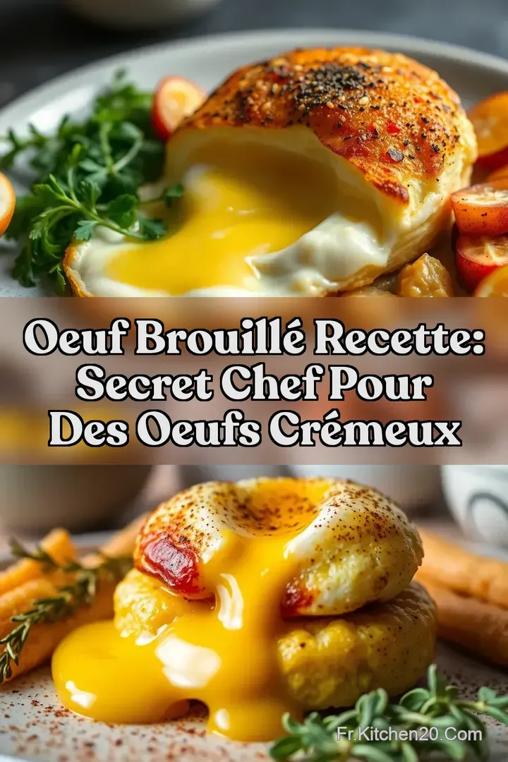 Oeuf Brouill&eacute; Recette: Secret Chef pour des Oeufs Cr&eacute;meux