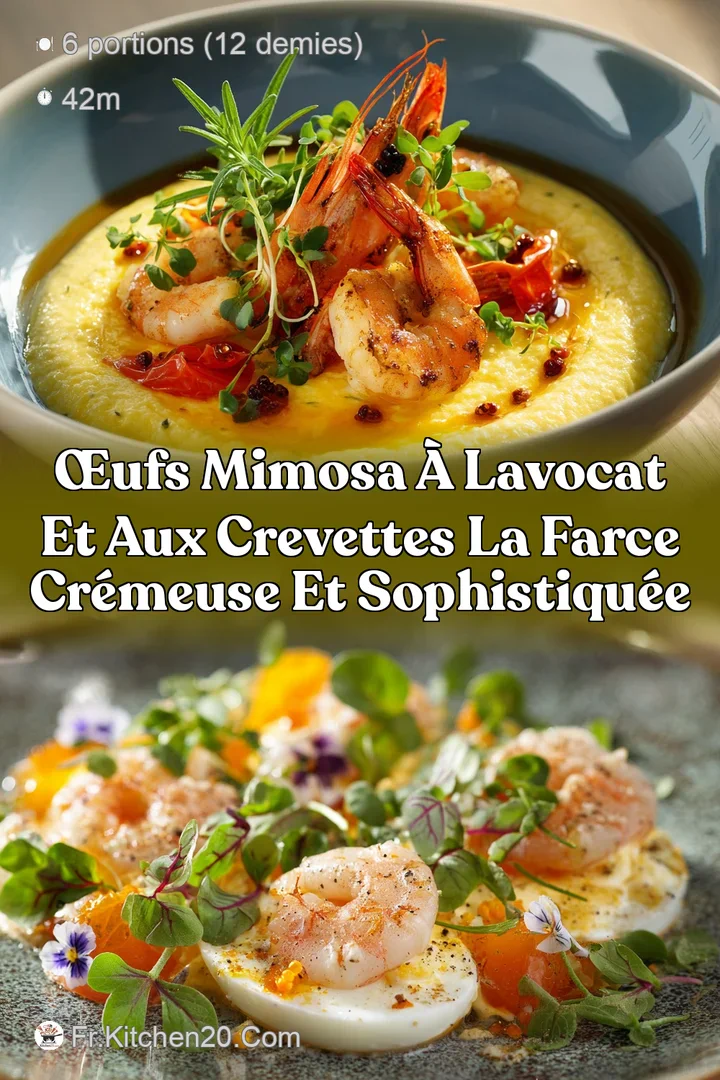 &OElig;ufs Mimosa &agrave; lavocat et aux crevettes La farce cr&eacute;meuse et sophistiqu&eacute;e