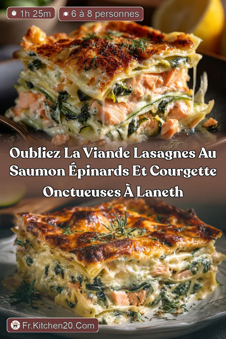 Oubliez la viande Lasagnes au Saumon &Eacute;pinards et Courgette onctueuses &agrave; laneth