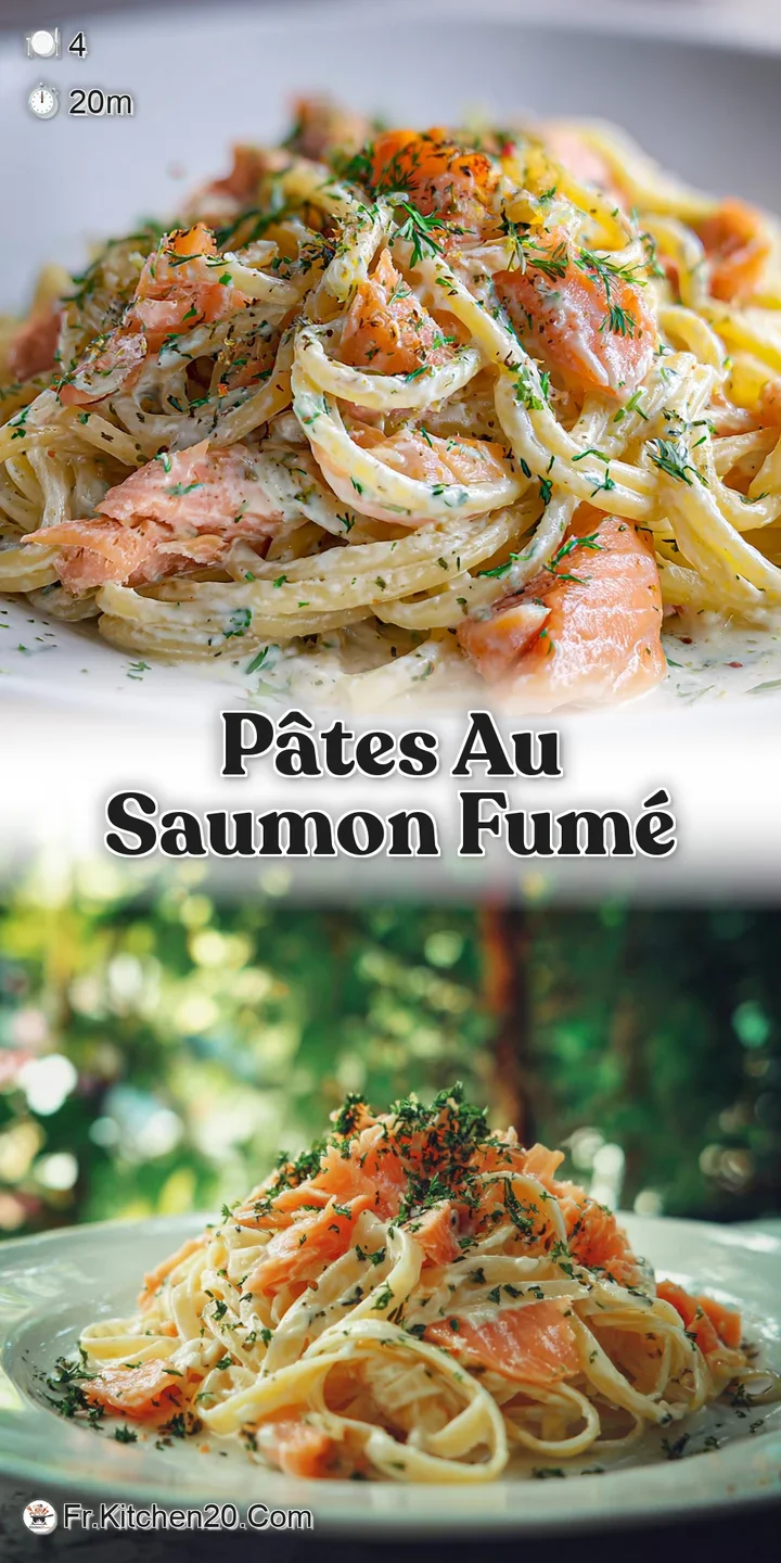 Close-up of glistening pasta in a velvety salmon sauce, showcasing the fresh herbs and melt-in-your-mouth texture of the d...