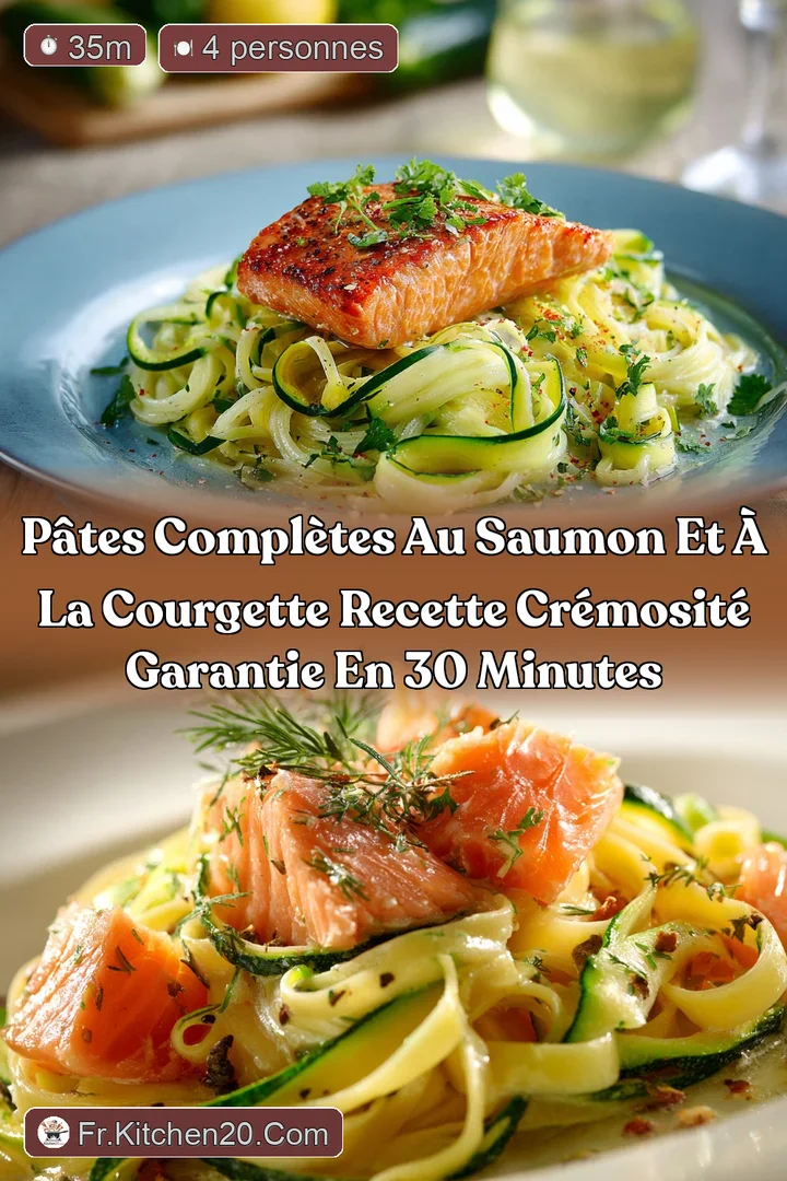P&acirc;tes Compl&egrave;tes au Saumon et &agrave; la Courgette Recette Cr&eacute;mosit&eacute; Garantie en 30 minutes