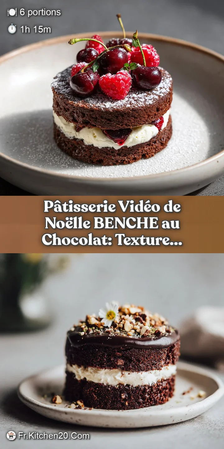 Close-up reveals the decadent texture of a rich chocolate dessert, dusted with cocoa, promising a deeply satisfying, sweet...