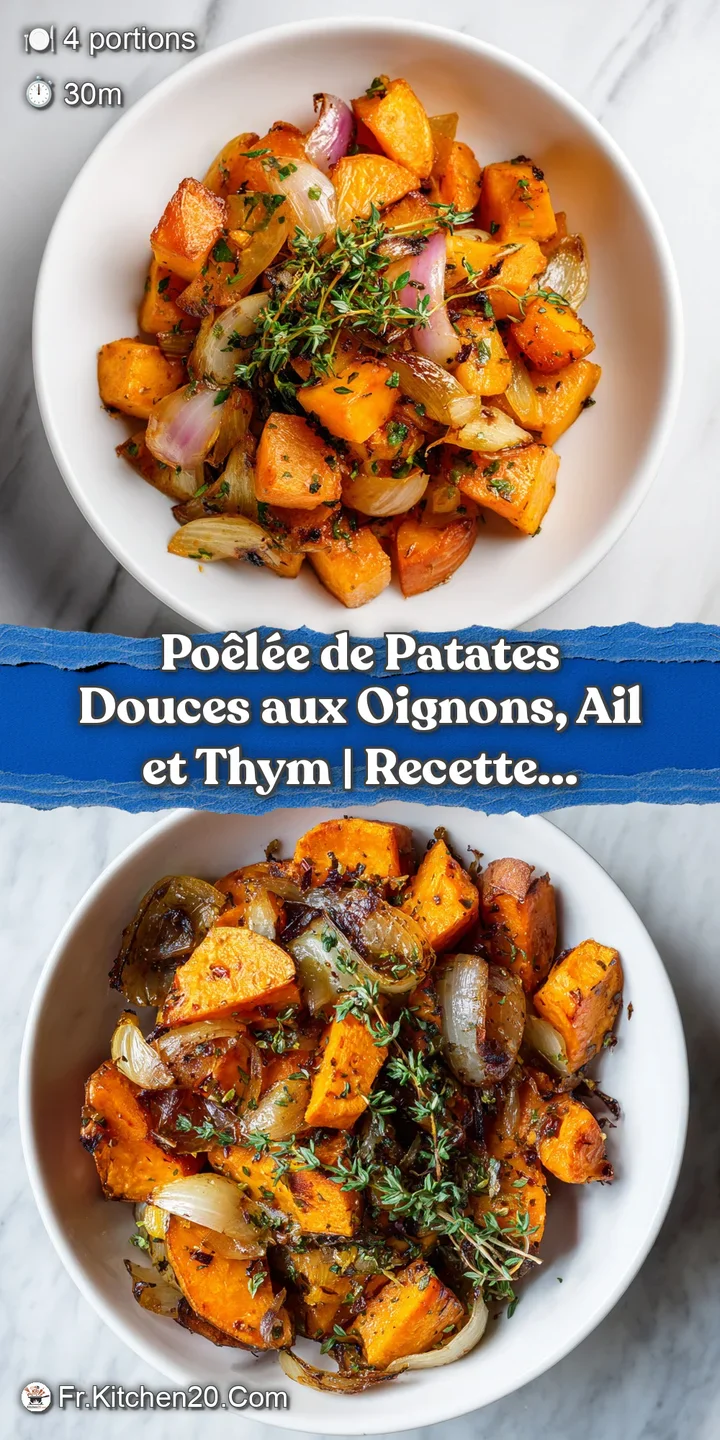 Close-up of tender, roasted sweet potato chunks with a slightly crisp exterior, mingling with sweet, translucent onions.