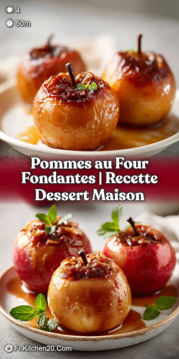 Close-up of a tender baked apple, its caramelized center bubbling and inviting, topped with cinnamon.