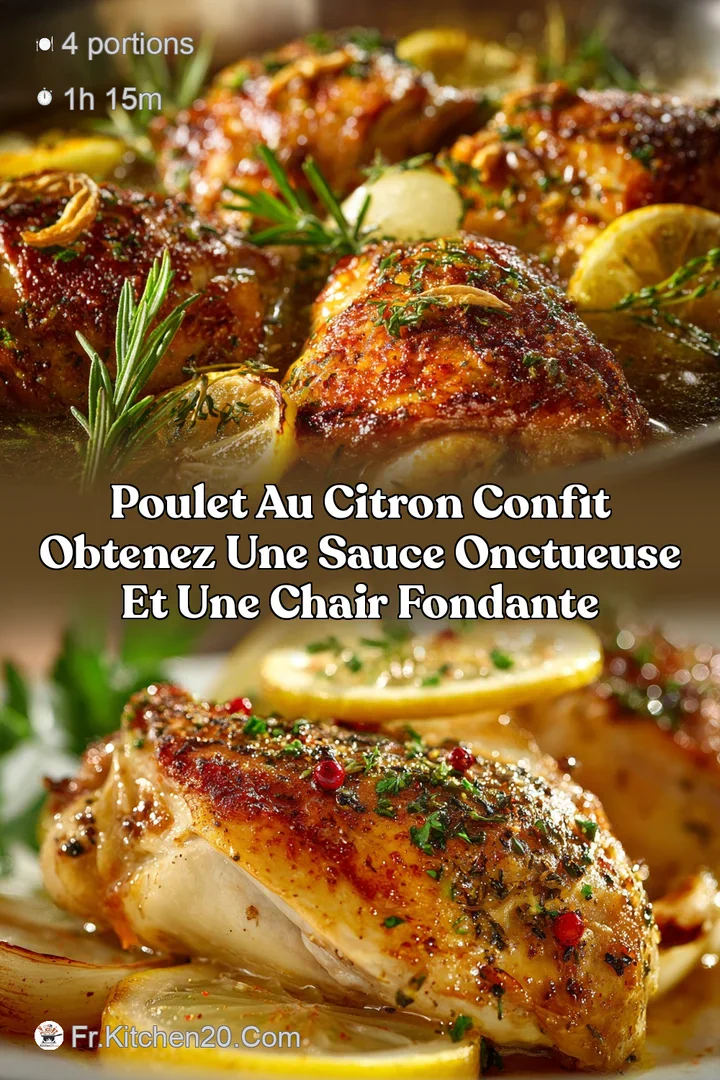 Poulet au Citron Confit Obtenez une sauce onctueuse et une chair fondante