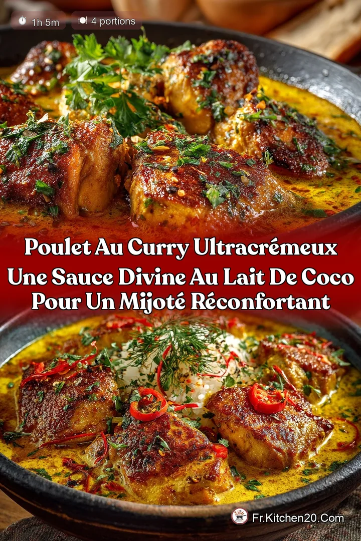 Poulet au Curry UltraCr&eacute;meux Une sauce divine au lait de coco pour un mijot&eacute; r&eacute;confortant