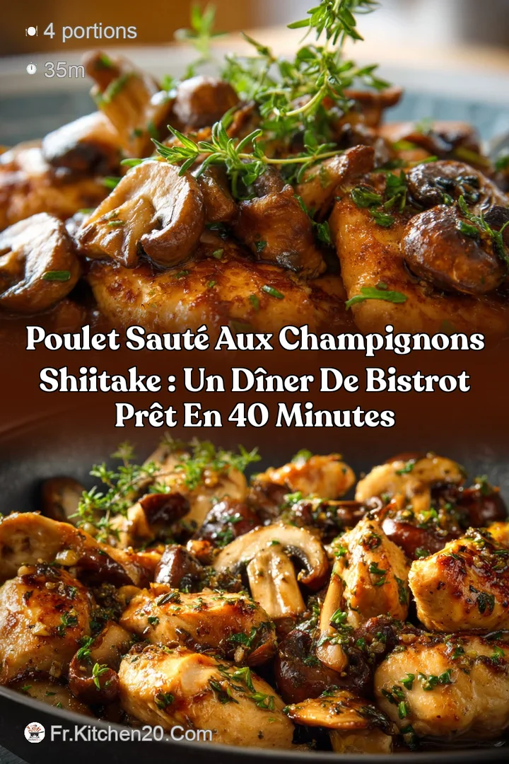 Poulet saut&eacute; aux champignons Shiitake : Un d&icirc;ner de bistrot pr&ecirc;t en 40 minutes