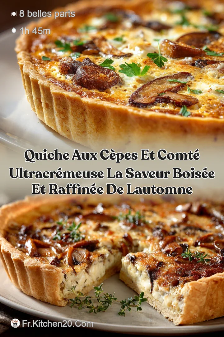 Quiche aux C&egrave;pes et Comt&eacute; ultracr&eacute;meuse La saveur bois&eacute;e et raffin&eacute;e de lautomne