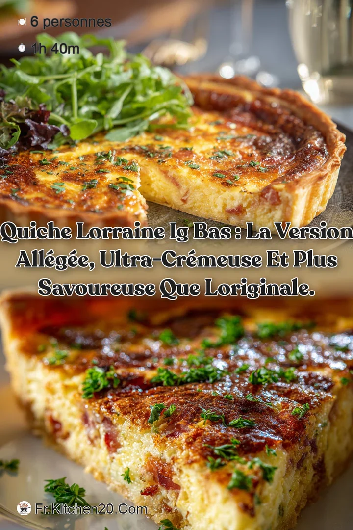 Quiche Lorraine IG Bas : La version all&eacute;g&eacute;e ultra-cr&eacute;meuse et plus savoureuse que loriginale.