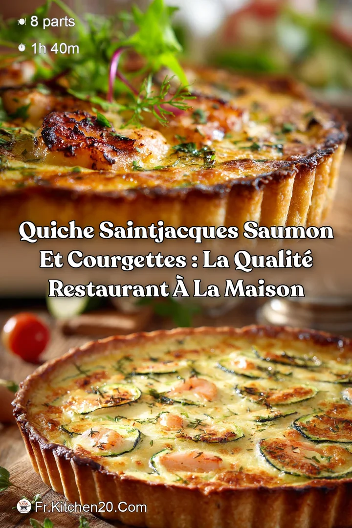 Quiche SaintJacques Saumon et Courgettes : la qualit&eacute; restaurant &agrave; la maison