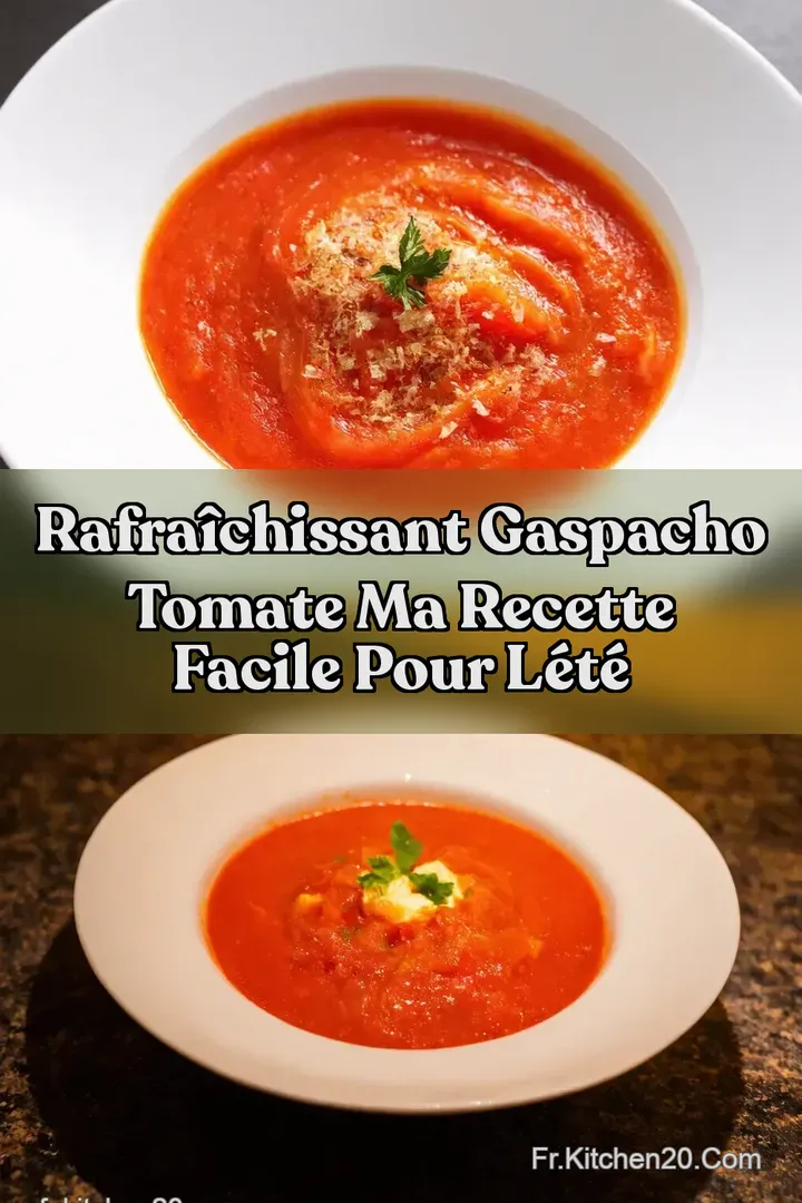 Rafra&icirc;chissant gaspacho tomate Ma recette facile pour l&eacute;t&eacute;
