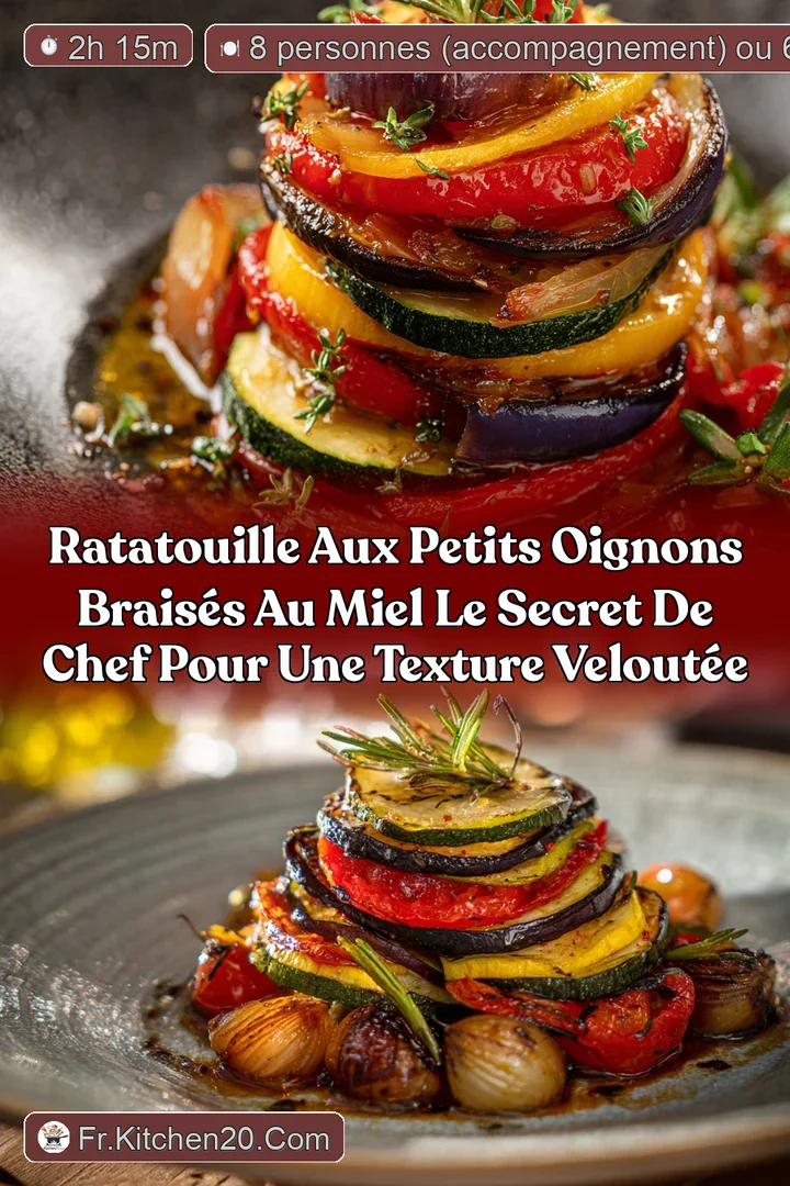 Ratatouille aux petits Oignons brais&eacute;s au Miel Le secret de chef pour une texture velout&eacute;e