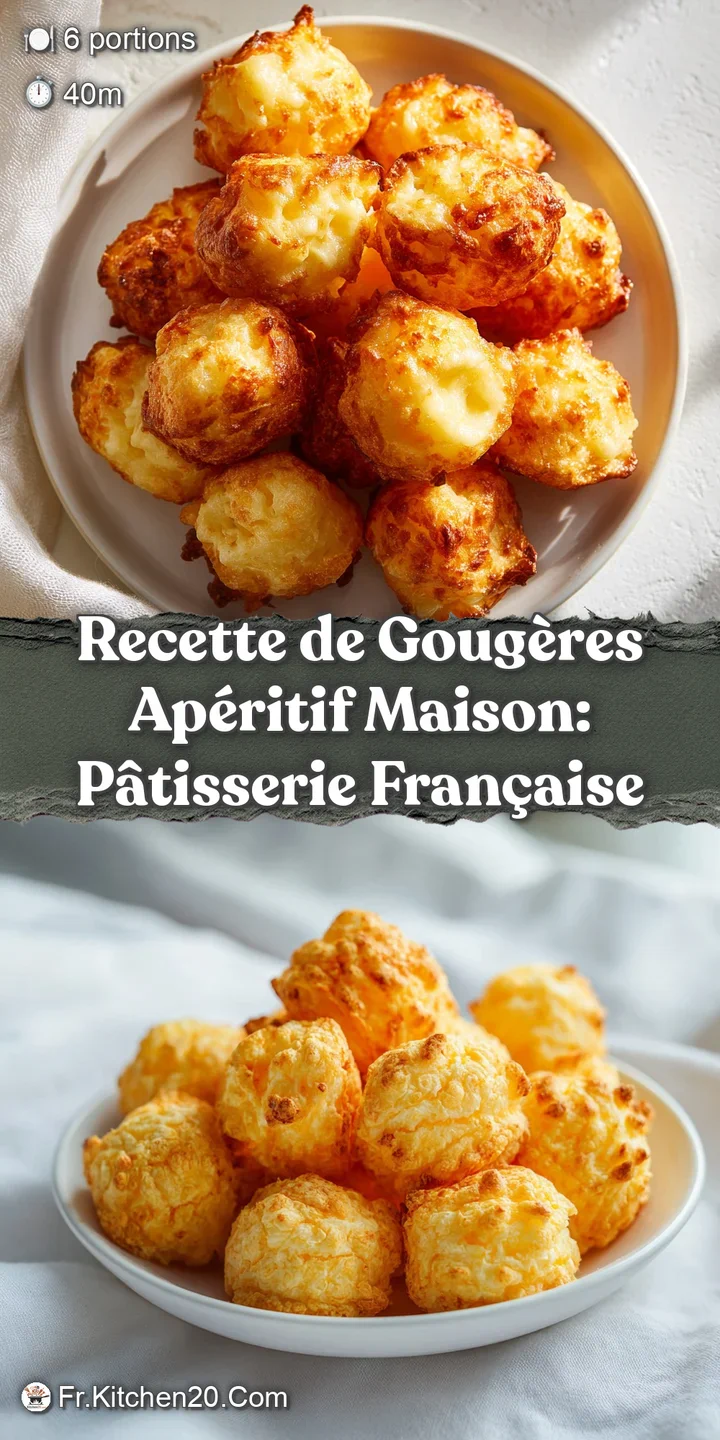 Close-up of a light, airy goug&egrave;re, the golden-brown exterior slightly cracked, revealing a soft, cheesy filling within.