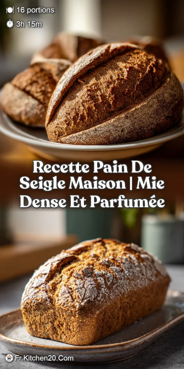 Close-up of dark rye bread crust: blistered, uneven, and flour-dusted. Hints of caraway seeds shine.