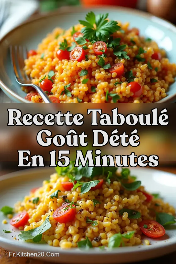 Recette Taboul&eacute; Go&ucirc;t d&eacute;t&eacute; en 15 minutes