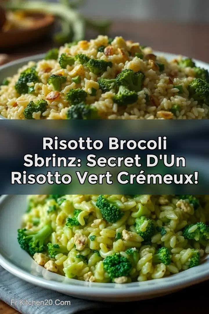 Risotto Brocoli Sbrinz: Secret d un Risotto Vert Cr&eacute;meux!