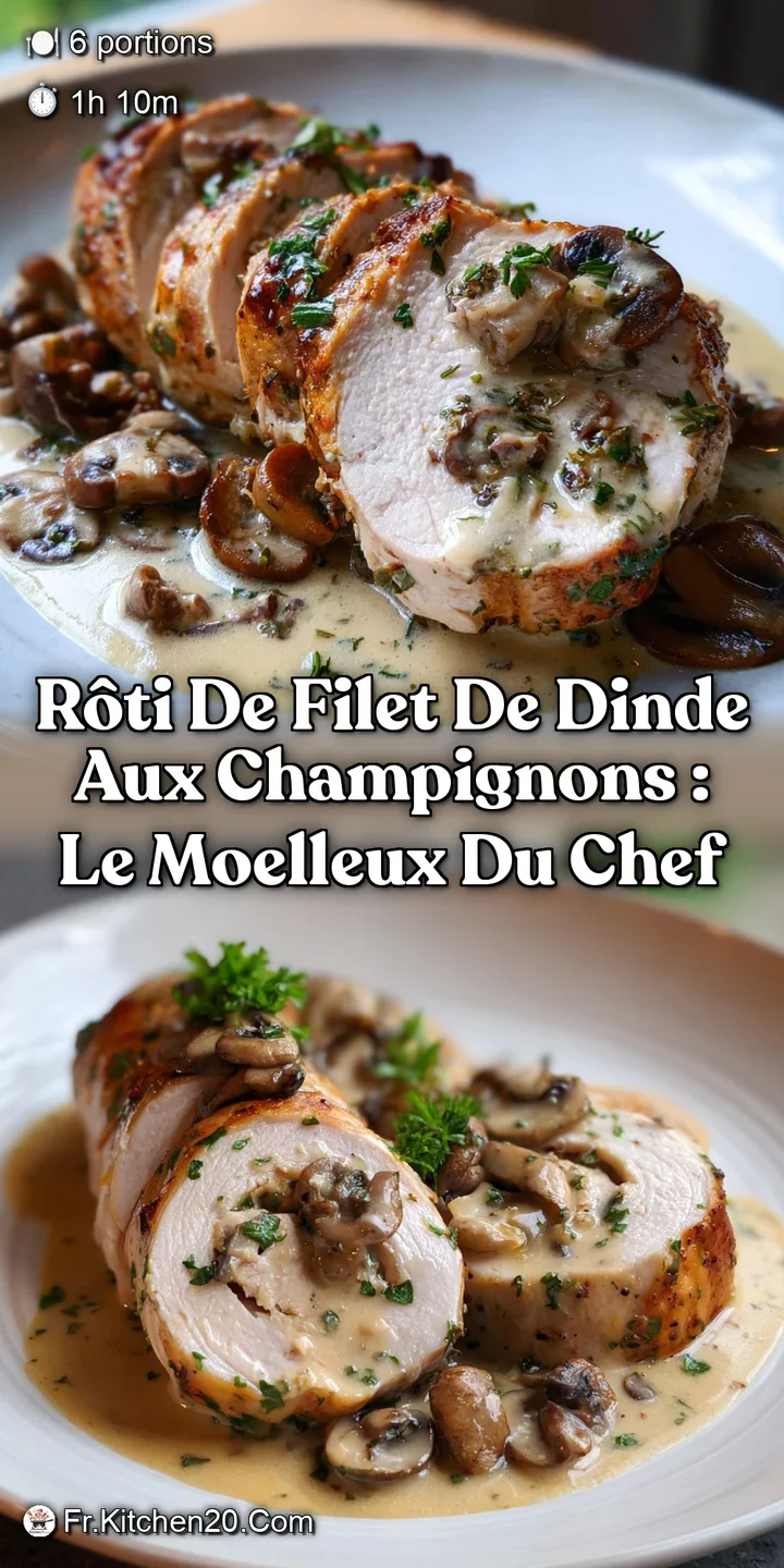 R&ocirc;ti de Filet de Dinde aux champignons : Le Moelleux du Chef