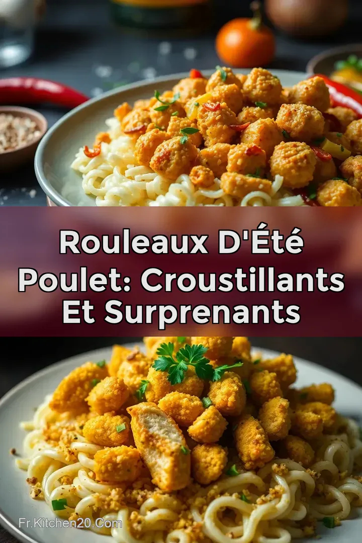 Rouleaux d &eacute;t&eacute; Poulet: Croustillants et Surprenants