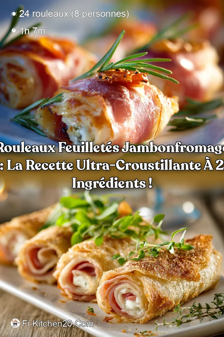 Rouleaux feuillet&eacute;s jambonfromage : la recette ultra-croustillante &agrave; 2 ingr&eacute;dients !