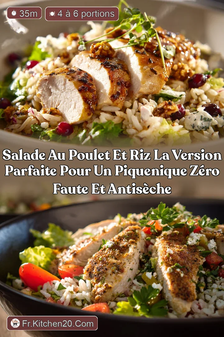 Salade au Poulet et Riz La version parfaite pour un piquenique z&eacute;ro faute et antis&egrave;che