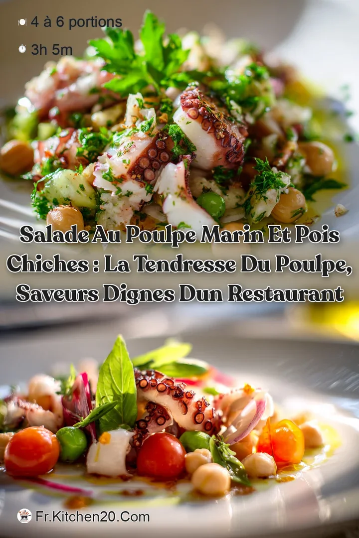 Salade au Poulpe marin et Pois Chiches : La tendresse du poulpe saveurs dignes dun restaurant