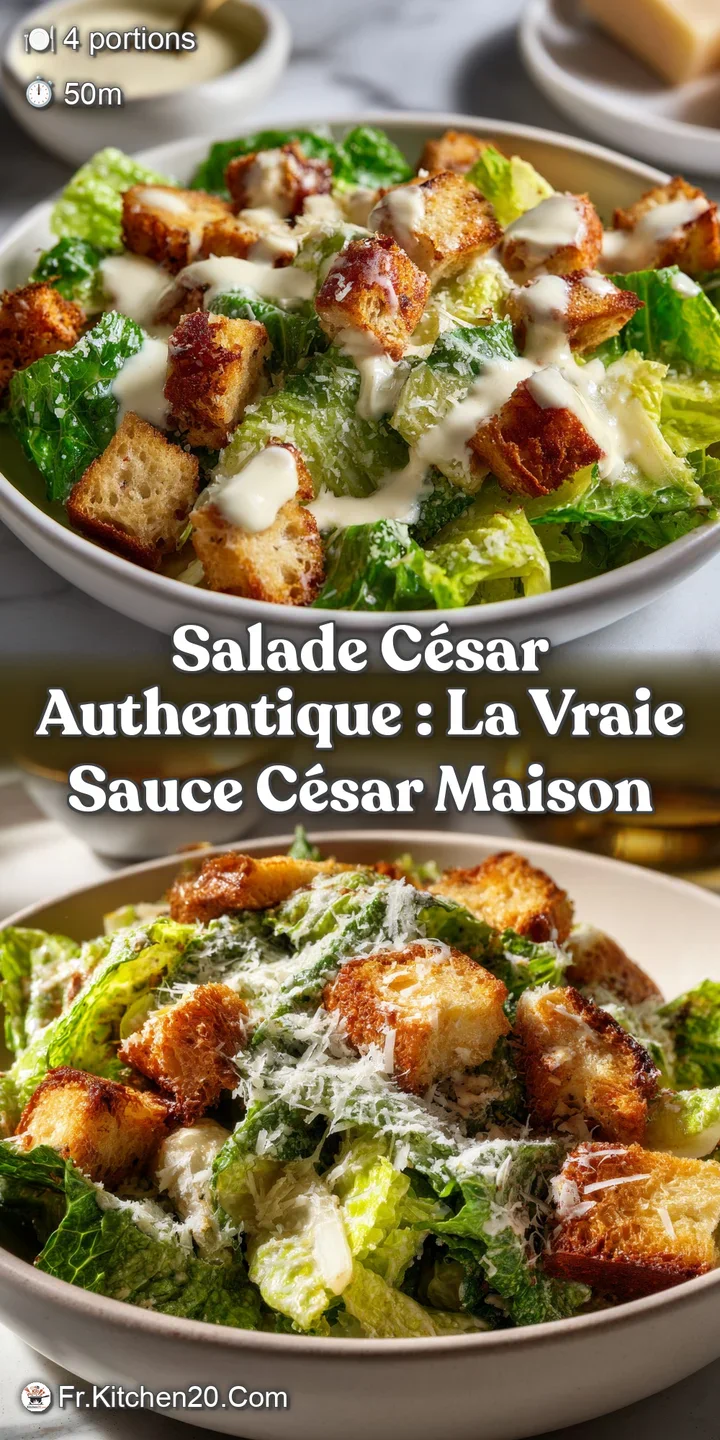 Salade C&eacute;sar Authentique : La Vraie Sauce C&eacute;sar Maison