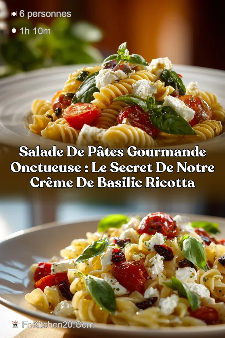 Salade de p&acirc;tes gourmande onctueuse : Le secret de notre Cr&egrave;me de Basilic Ricotta