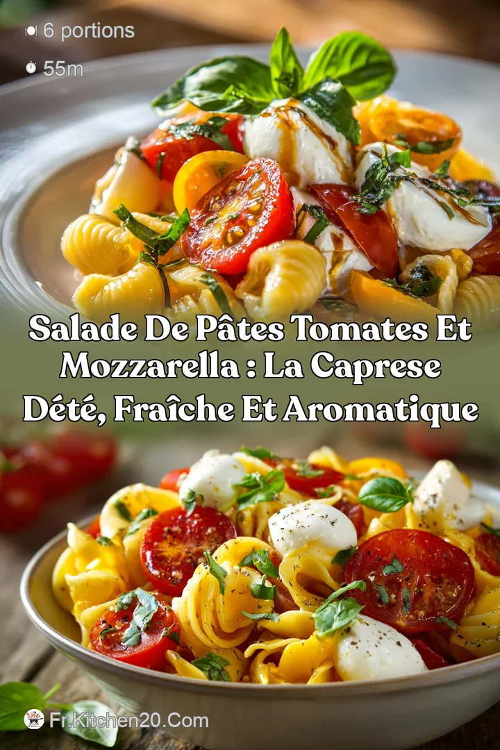 Salade de p&acirc;tes tomates et Mozzarella : la Caprese d&eacute;t&eacute; fra&icirc;che et aromatique